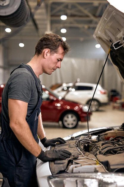 car mechanic doing mobile roadworthy inspections in sunshine coast